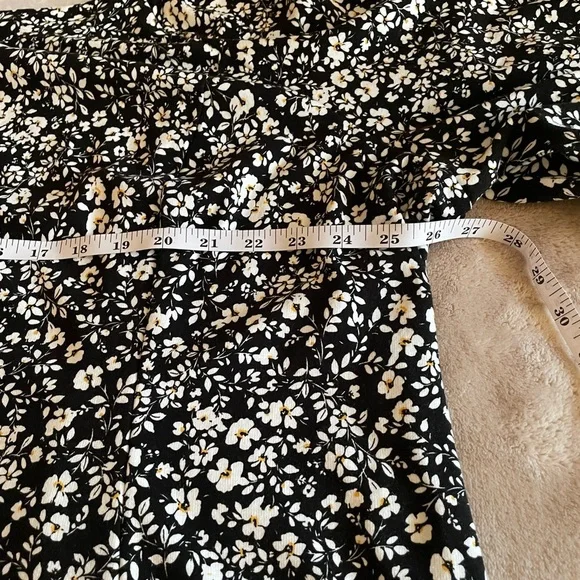 Women’s J. Jill Dress Black and White Floral Button Down Plus Size 4X - Picture 5 of 9